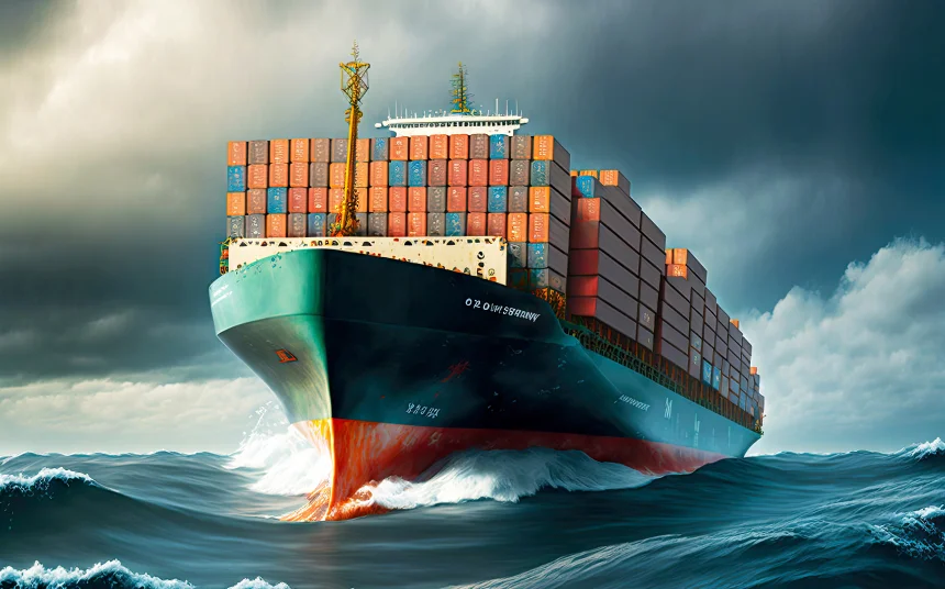 Large container ship