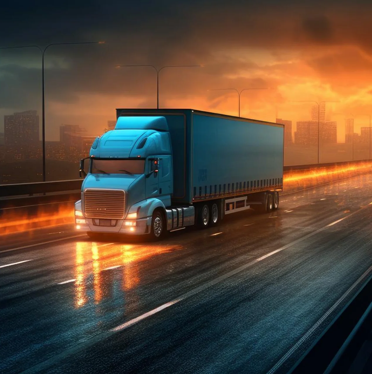 Semi-trailer truck